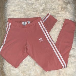 Peach pink adidas leggings